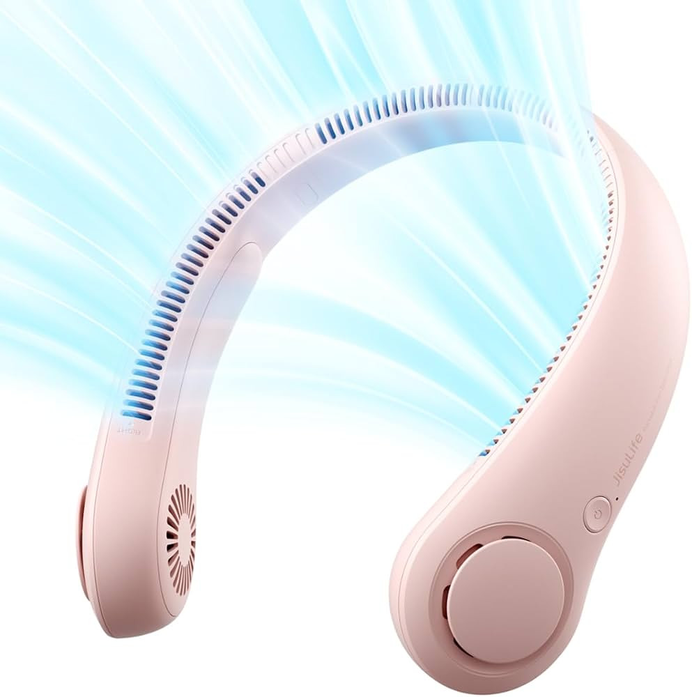 JISULIFE Portable Neck Fan, Hands Free Bladeless Fan, 4000 mAh Battery Operated Wearable Personal... | Amazon (US)