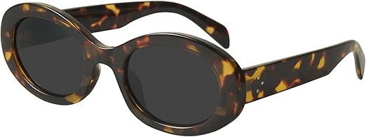 mosanana Oval Retro Trendy Sunglasses for Women 90s Style MS52371 | Amazon (US)