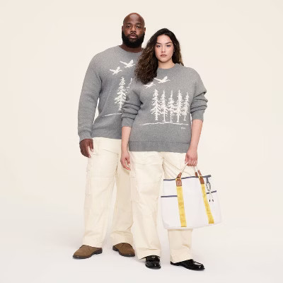 Adult Big & Tall Scenic Pullover Sweater - Woolrich x Target Heather Gray 4XLT | Target