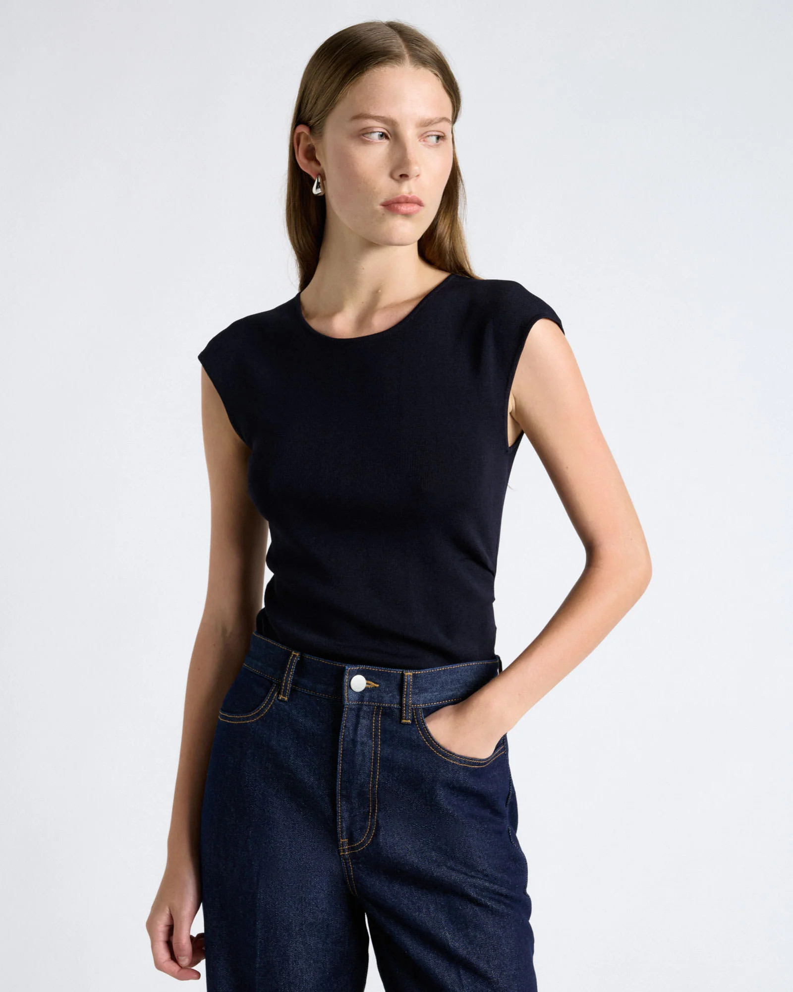 Ink Tucked Side Knit | Cue AU