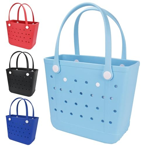 Juyeesm X Large Beach Bag, Oversized Rubber Beach Bag, Washable Open Tote Bag Durable Tote Travel... | Amazon (US)