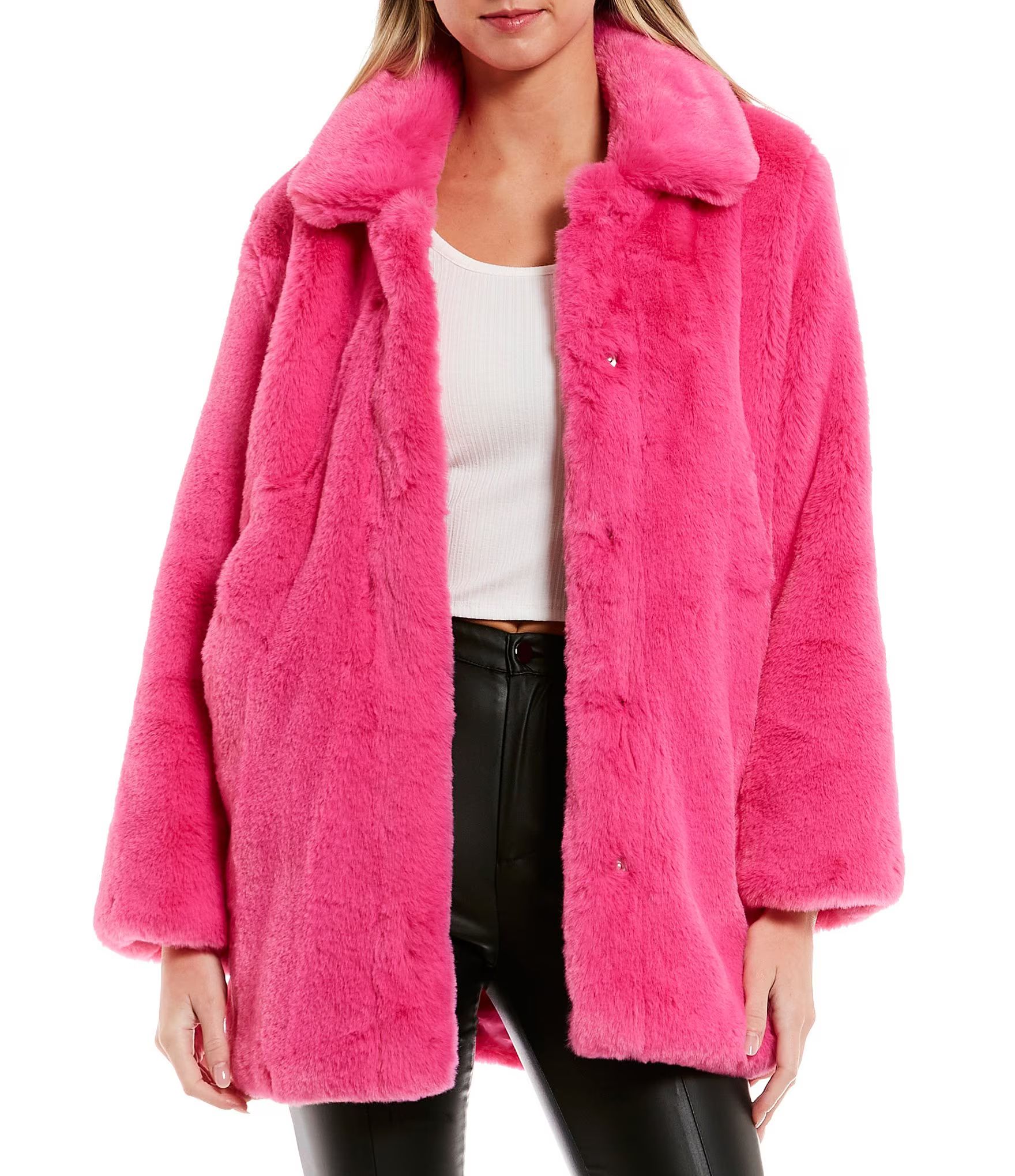 Oversized Faux Fur Jacket | Dillard's
