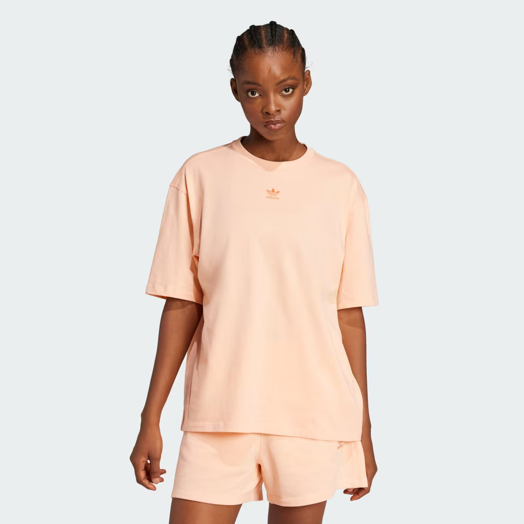adidas Essentials Boyfriend Tee Glow Pink L Womens | adidas (US)