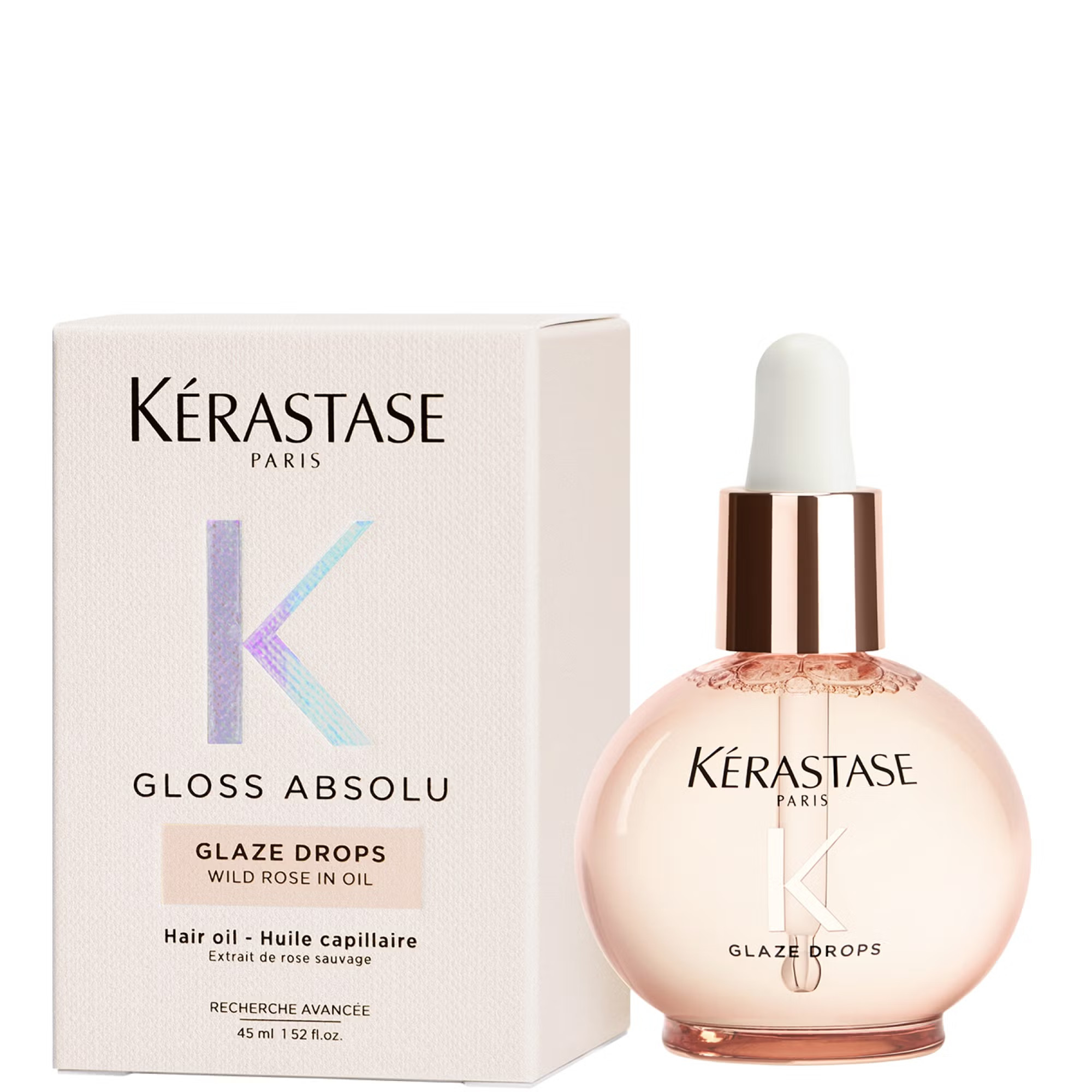 Kérastase Gloss Absolu Glaze Drops Hair Oil with Wild Rose 45ml | Look Fantastic (UK)