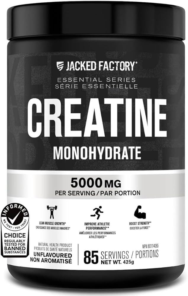 Jacked Factory Creatine Monohydrate Powder 425g - Canadian-Owned Informed Choice Certified Supple... | Amazon (CA)