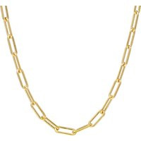 18K Gold Filled Chain Necklace, Paperclip Necklace Gold, Link Bracelet Modern Gift For Her | Etsy (US)