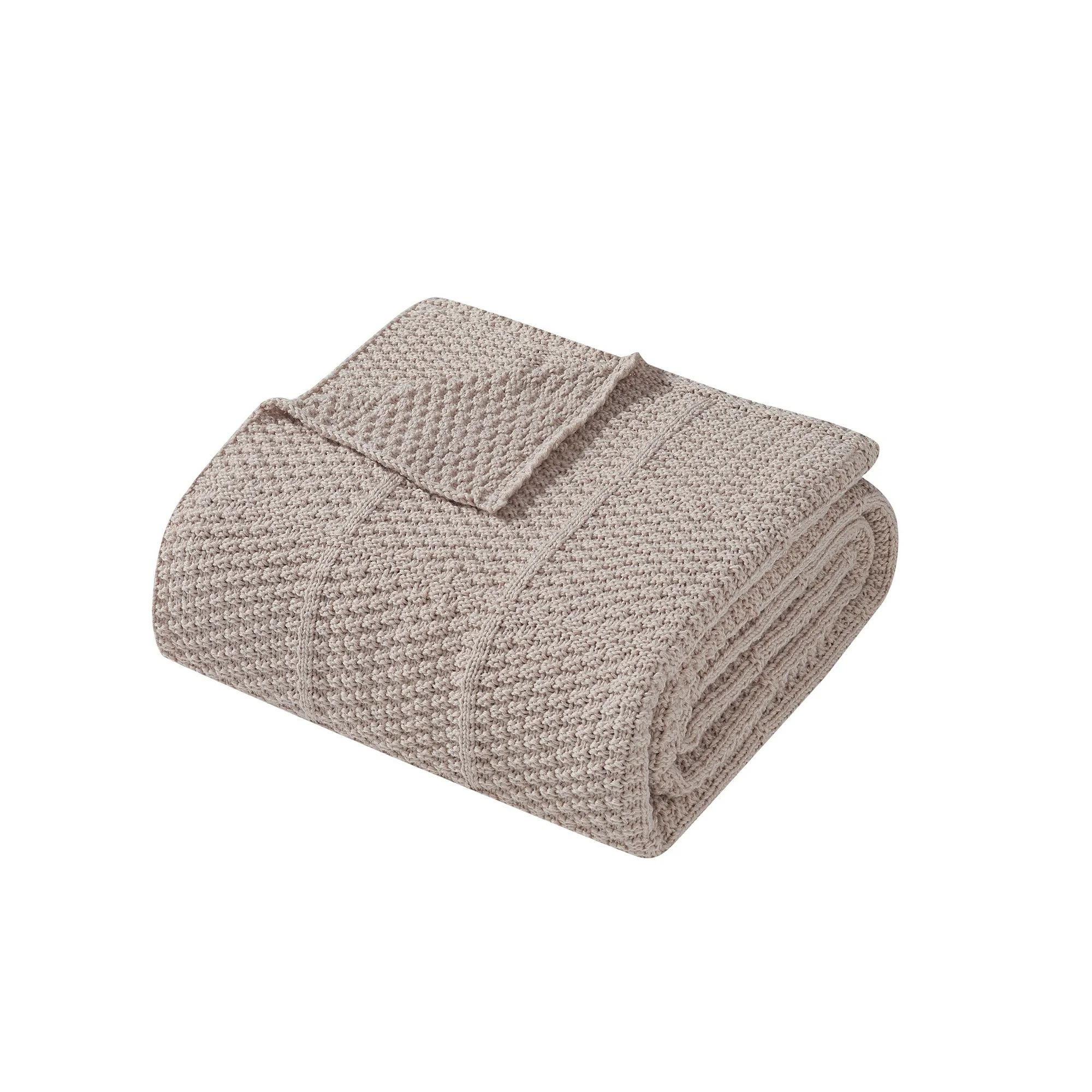 My Texas House Kelsey Taupe Acrylic Knit Throw, 60" x 80" | Walmart (US)