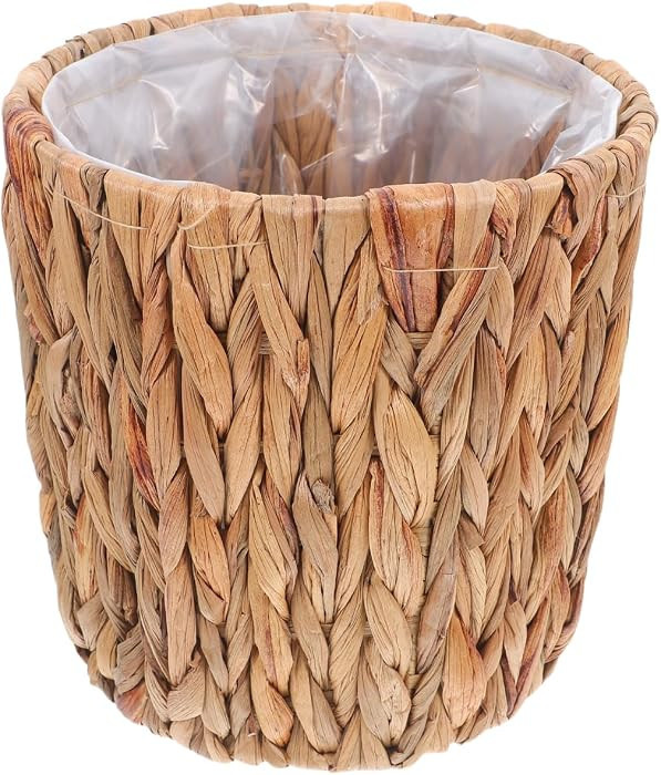 Cabilock Straw Planter with Liner, 7.87 Inch Woven Plant Basket | Amazon (US)