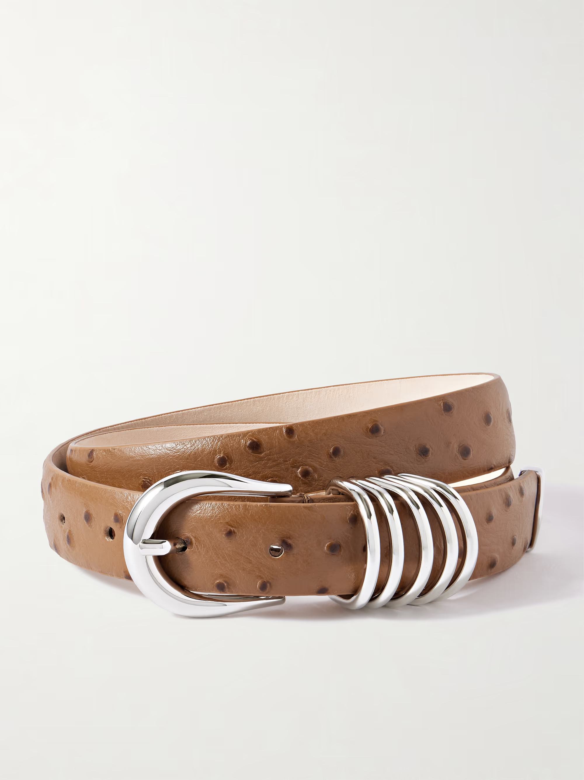 Hollyhock ostrich-effect leather waist belt | NET-A-PORTER (UK & EU)