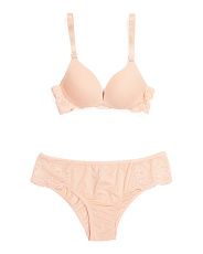 Wire Free Lace Bra And Panty Collection | TJ Maxx