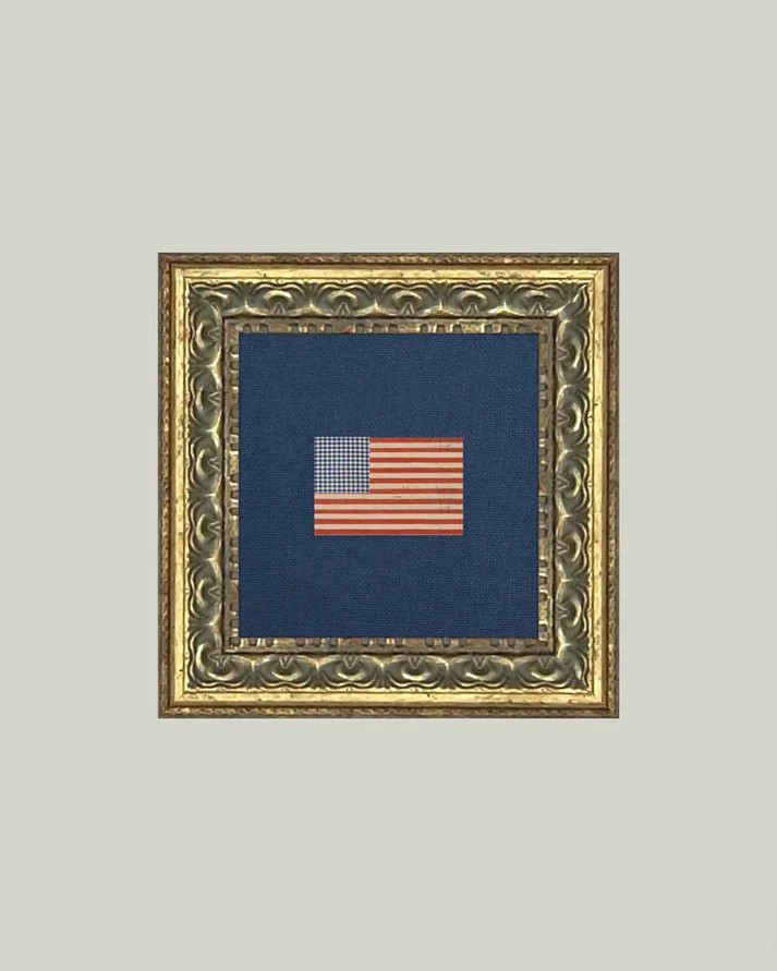 Gingham Flag 6x6 Fancy Brass | The Oaks Apparel Company