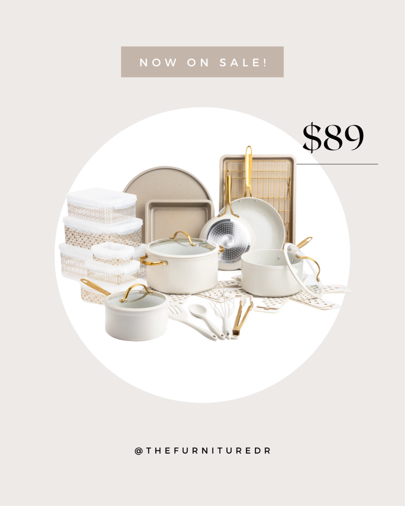 This deal was way too good not to jump on! I have been wanting new cookware but hesitant to purchase the “trendy ones” due to some mixed reviews and high prices. This set has wonderful reviews, is beautiful, and comes with everything you need to start fresh with your cookware. 2 frying pans, 2 saucepans, a stock pot, pizza pan, baking sheets, utensils, AND the cutest food storage containers.. All for under $100?!?! Dont walk, RUN and snag this set before it's too late!

#LTKHoliday #LTKCyberweek #LTKGiftGuide