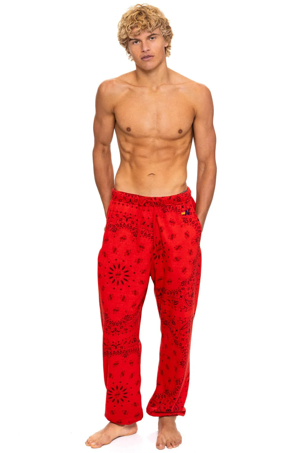 BANDANA SWEATPANTS - RED | Aviator Nation