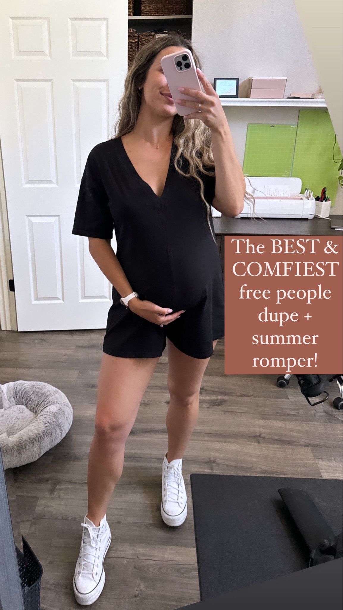 The cutest and comfiest free people hot short shorts dupe! From Amazon and so cute if you’re pregnant/looking for maternity outfits. One piece and comfy/loose fit = the BEST! Plus it’s reversible!!! Lots of colors. Wearing a size small for reference :)

#LTKFindsUnder50 #LTKSaleAlert #LTKBump