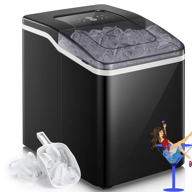Ice Maker Countertop 2 Ice Sizes, 30 lbs Bullet Ice in 24H, Self-Clean, 9 Cubes in 5 Mins - Walma... | Walmart (US)