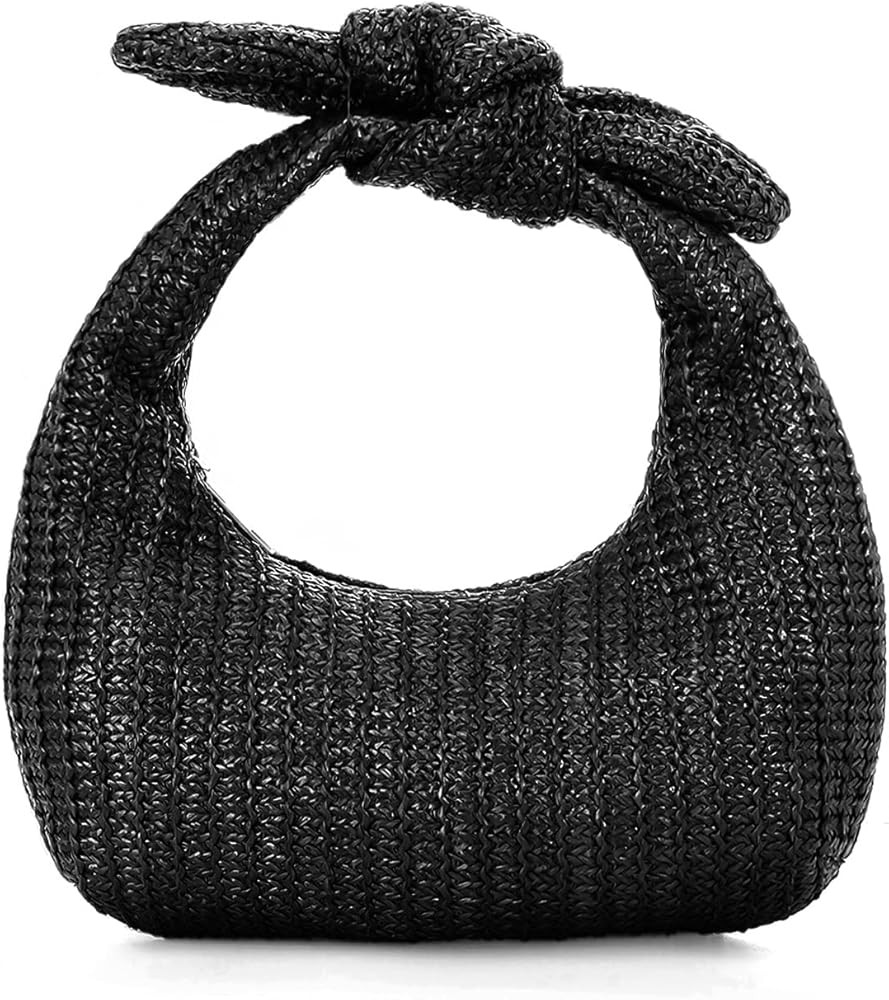 Lanpet Knotted Straw Clutch Purses for Women, Summer Beach Bag, Dumpling Evening Clutch Handbags ... | Amazon (US)