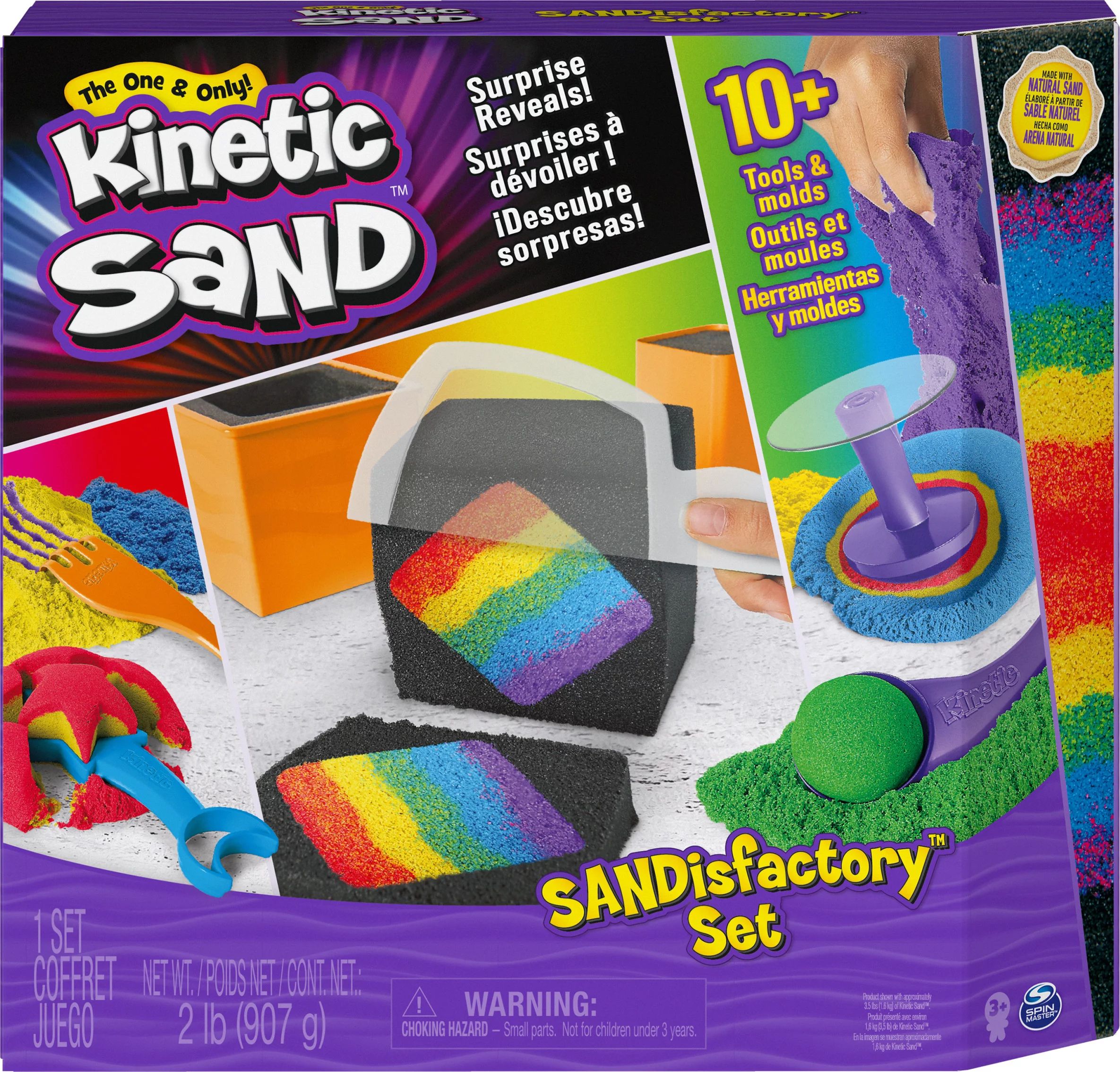 Kinetic Sand Sandisfactory Set with 2lbs of Colored Kinetic Sand - Walmart.com | Walmart (US)