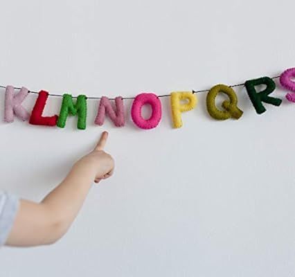 Alphabet Garland/Alphabet Banner/ABC/Toddler Room Wall Hanging/Teepee Decorations/Felt Banners/Na... | Amazon (US)