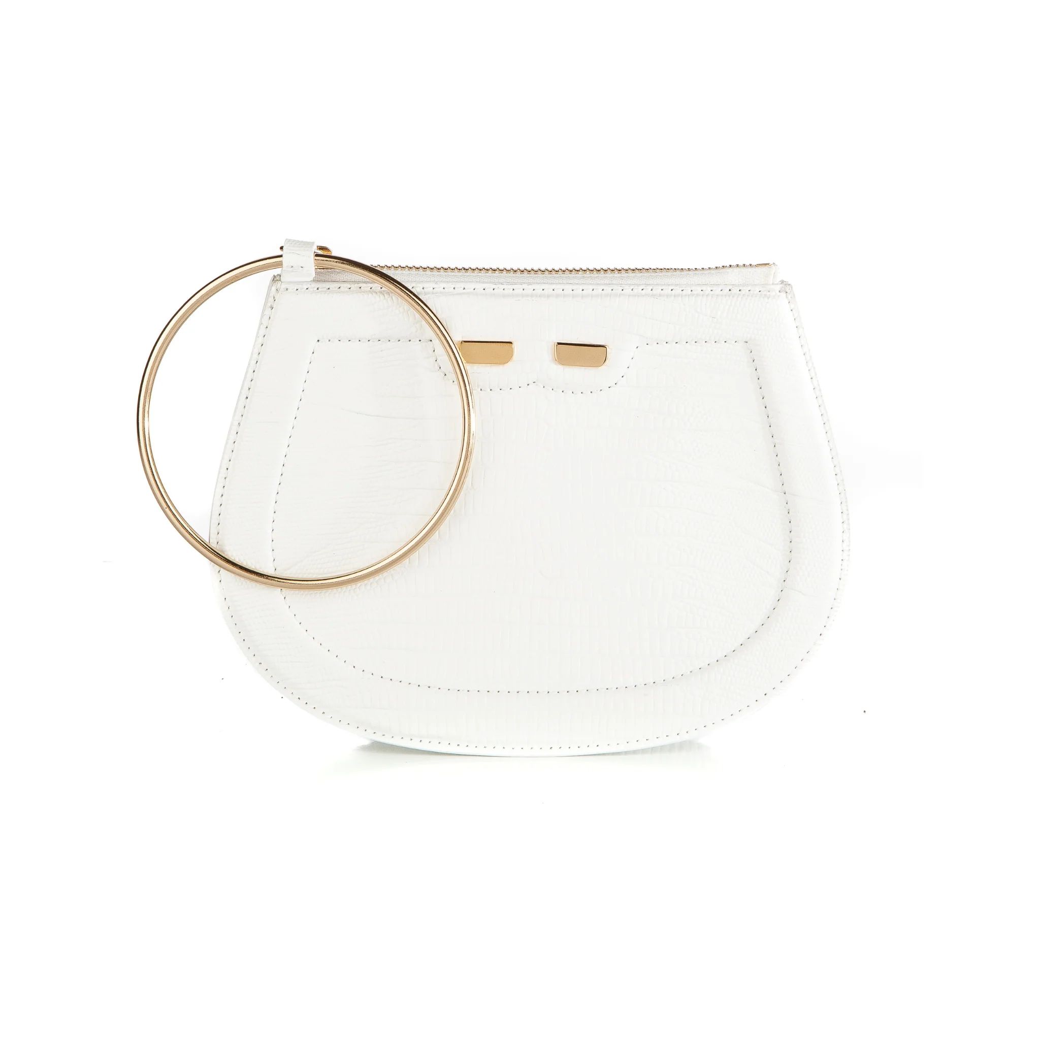 Ellie Bangle in Bianco Lizard | BENE