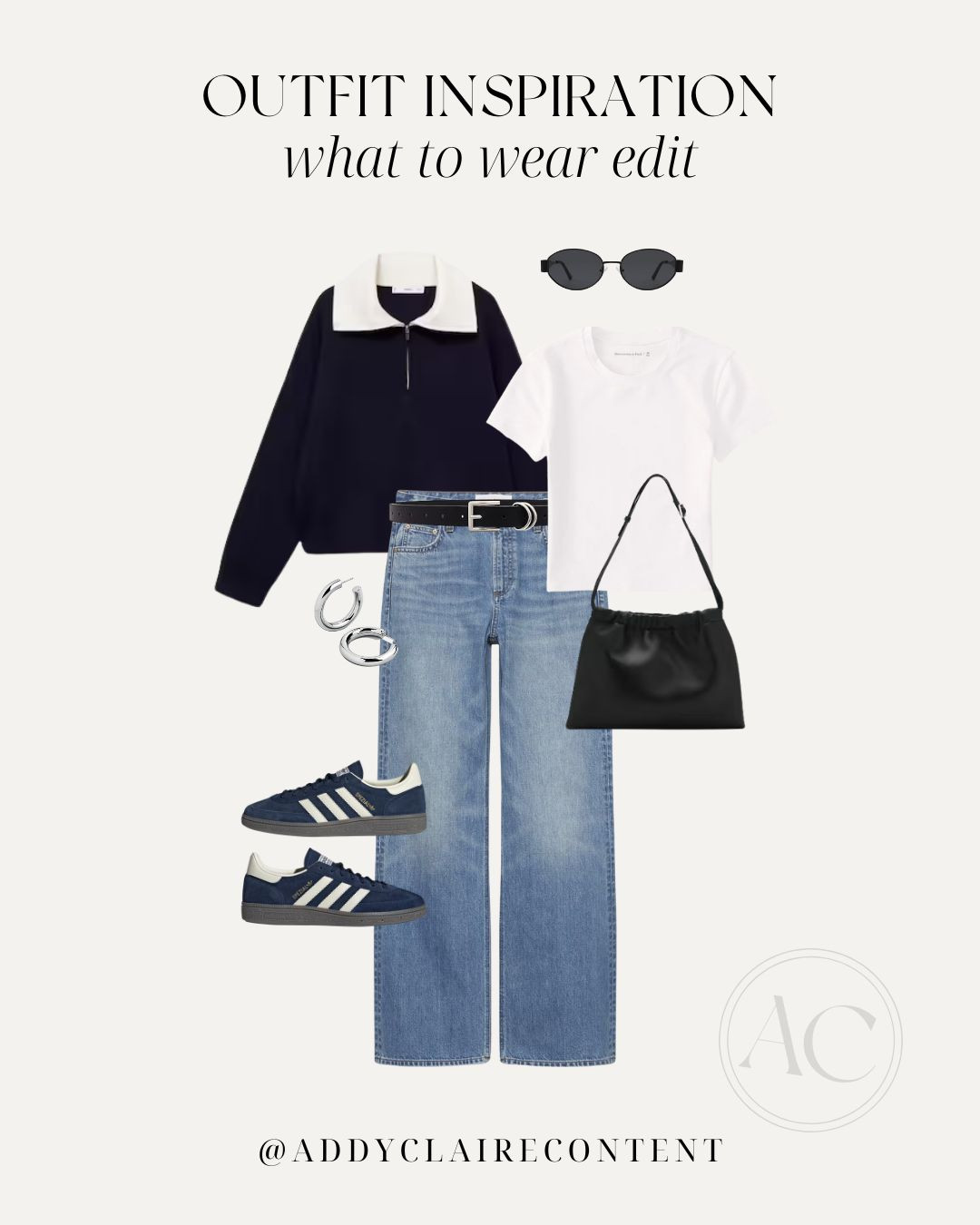 Cute Sneaker Outfit Ideas sneakers casual outfit/ running errands outfit/ capsule wardrobe/ jeans outfit/ jeans/ minimalist outfits/ easy outfit ideas/ neutral outfits/ spring fashion trends/ affordable fashion finds/ trending womens sneakers/ college outfit/ preppy style 

 #LTKSeasonal #LTKFindsUnder50 #LTKStyleTip