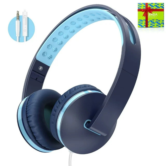 Kids Headphones for School, Seenda Lightweight Foldable On-Ear Headphones with Microphone | Walmart (US)
