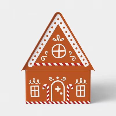 Small Christmas Gingerbread House Tin Gift Box - Wondershop™ | Target