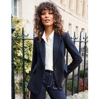 Hever Cotton Twill Blazer Navy Women Boden, Navy | Boden (UK & IE)