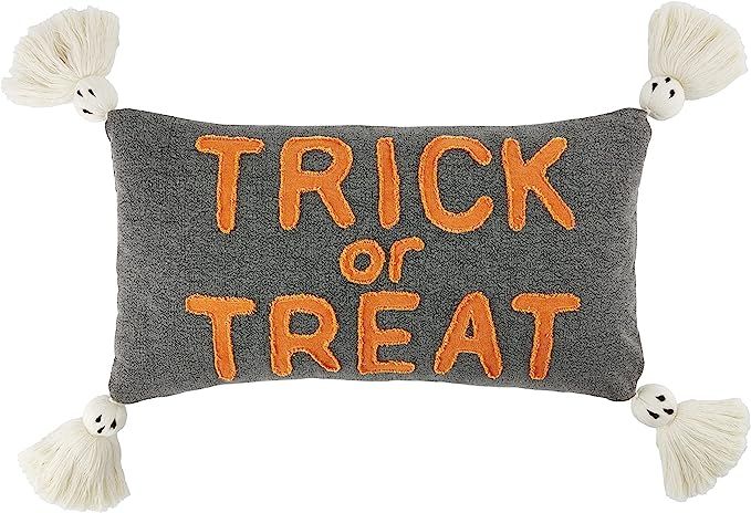 Mud Pie Halloween Ghost Tassel Pillow, 11" x 20", Trick or Treat 4 Count | Amazon (US)