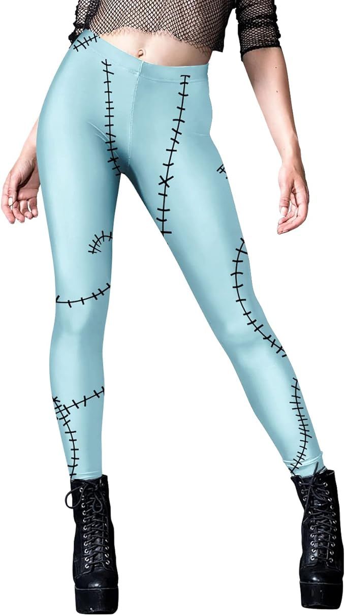 AOBUTE Women's Halloween Leggings Stretchy Graphic Printed Legging Tights | Amazon (US)