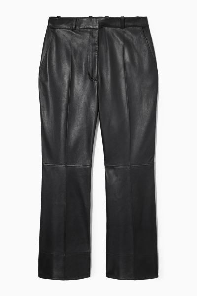 TAILORED FLARED LEATHER TROUSERS | H&M (DE, AT, CH, NL, FI)