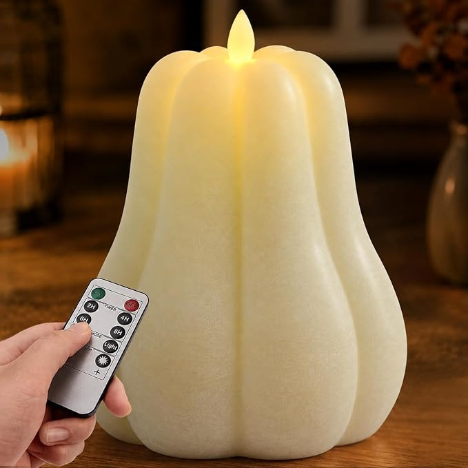 Fall Decor For Home Flickering Flameless Candles With Timer Remote Control | Farmhouse Rustic Tha... | Amazon (US)
