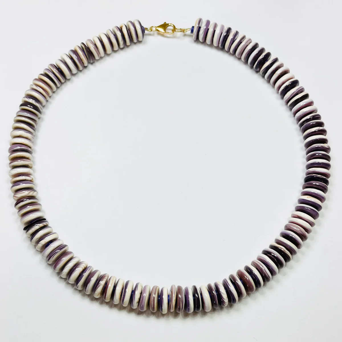 wampum quahog shell statement necklace | Theodosia Jewelry