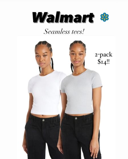 Walmart No Boundaries Juniors Seamless Crewneck Tee with Short Sleeves, 2-Pack, Sizes S-XL / summer outfit 

#LTKSaleAlert #LTKTravel #LTKFindsUnder50