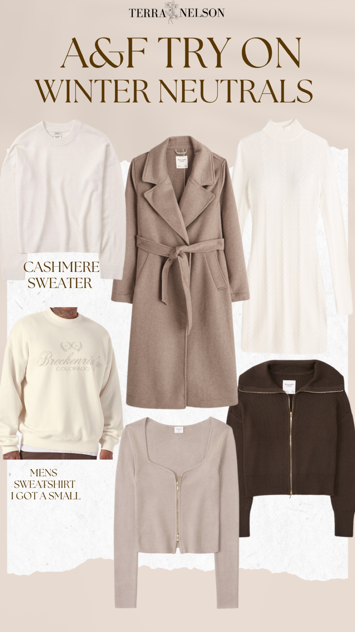 Sweater dress, coat, holiday outfit, Christmas outfit, Christmas sweater, neutral holiday outfit, puffer vest, cashmere sweater, oversized sweatshirt, winter trends, Abercrombie and Fitch, A&F, long coat, white sweater, 

#LTKGiftGuide #LTKSeasonal #LTKstyletip