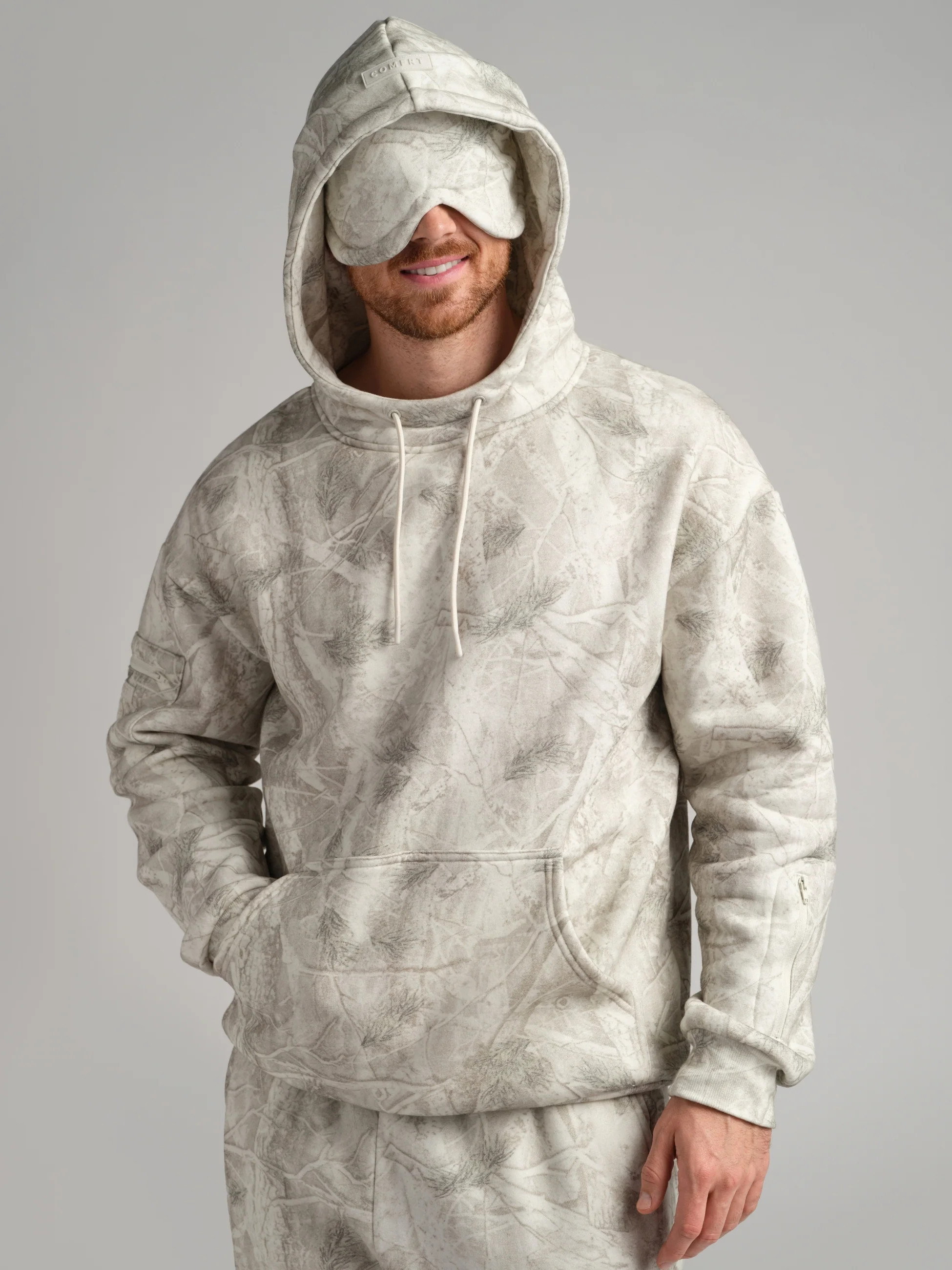 Comfrt Airplane Mode Travel Hoodie | Silver Birch | Oversized | L | Large | Comfrt