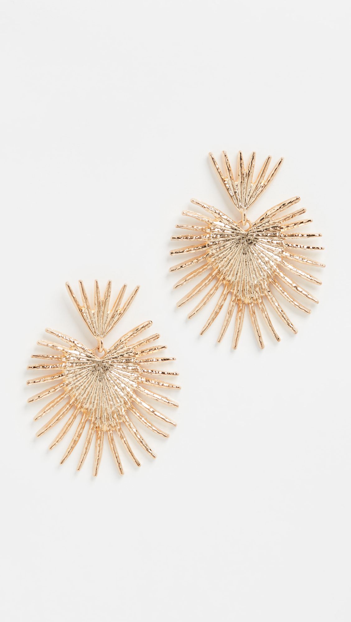 Gold Fan Drop Post Earrings | Shopbop