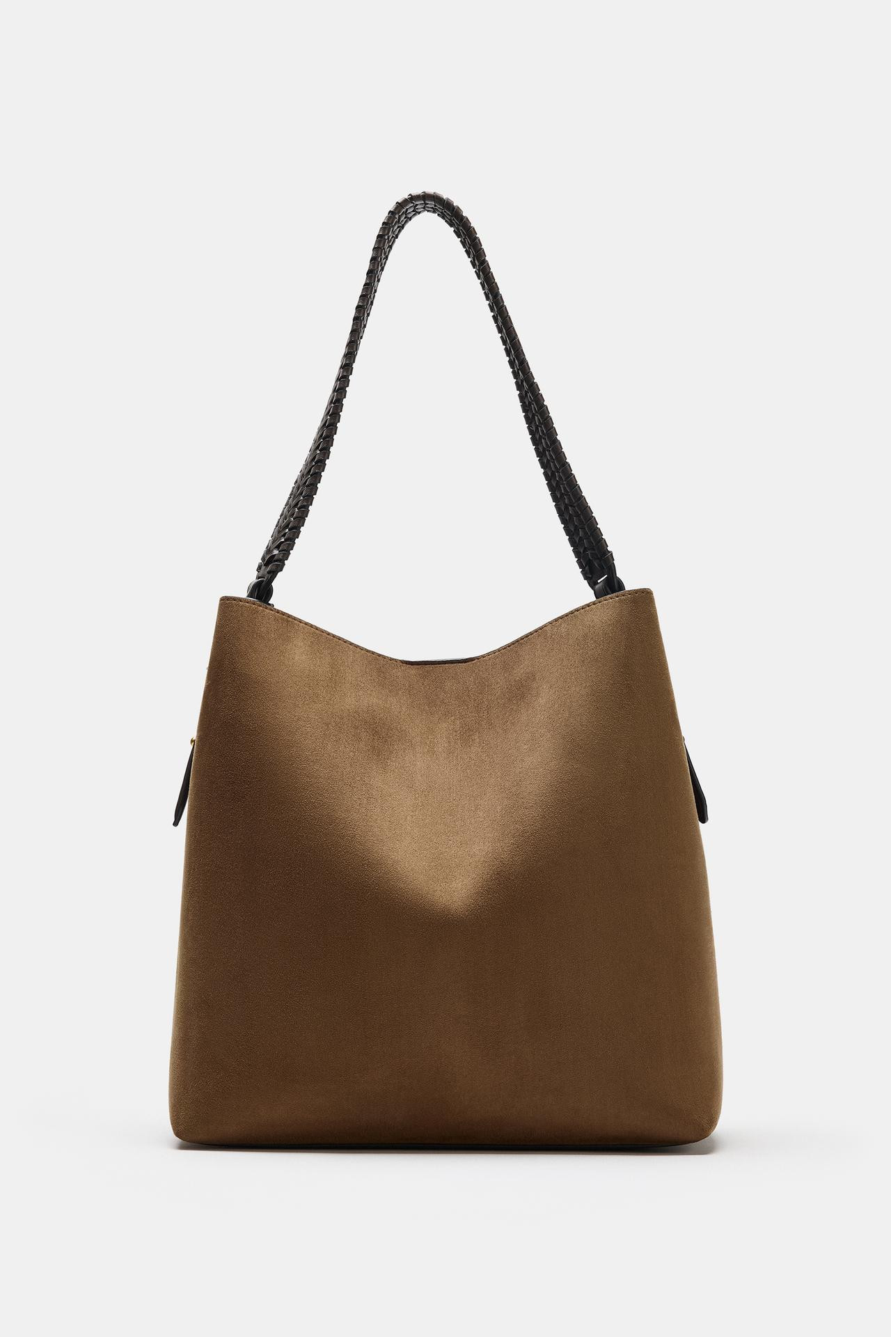 SAC SHOPPER TRESSÉ - Marron - UNIQUE | Zara FR