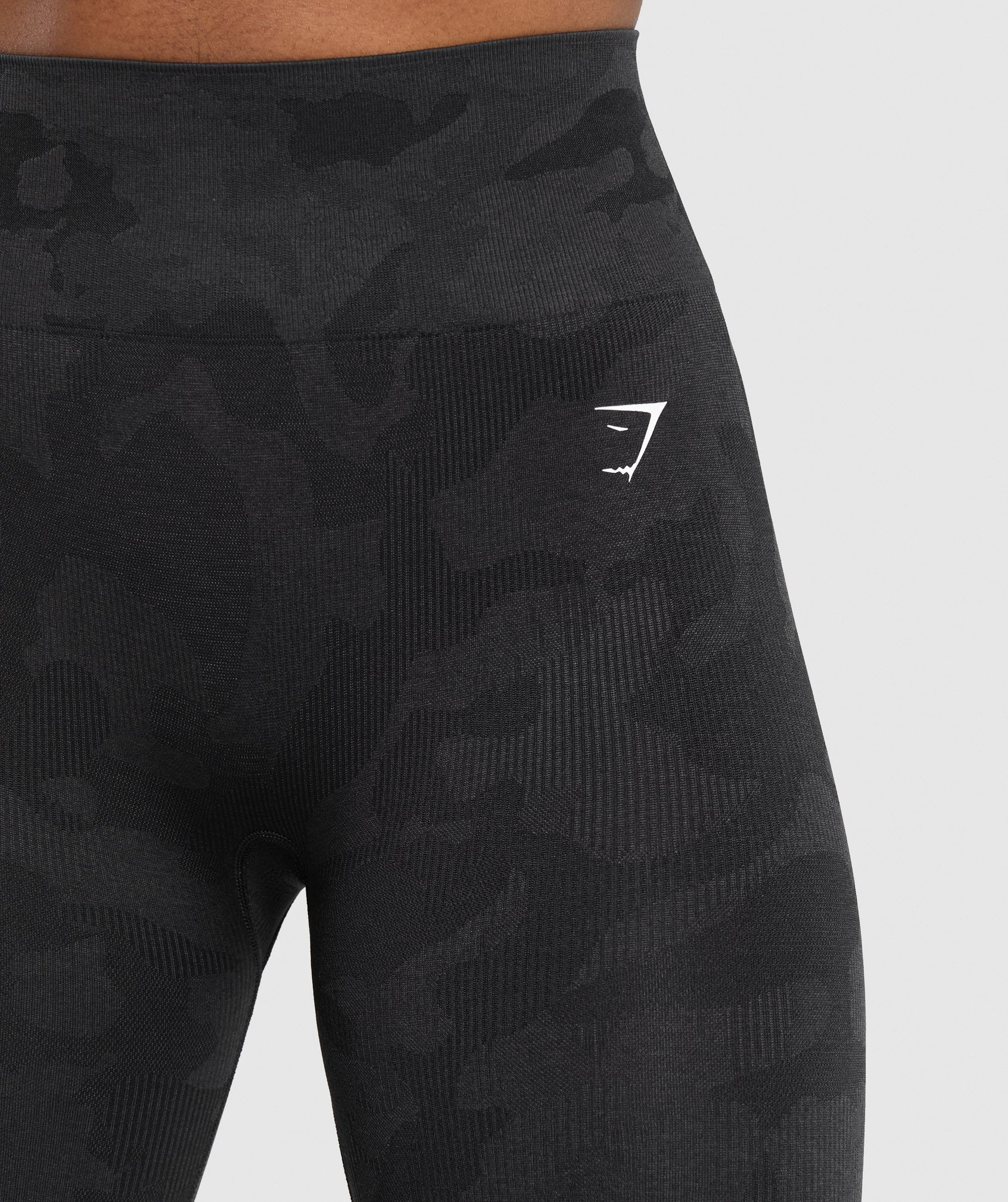 Gymshark Adapt Camo Seamless Leggings - Black/Asphalt Grey | Gymshark US