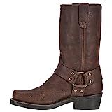 Dingo Womens Molly Square Toe Motorcycle Boots Mid Calf Low Heel 1-2" - Brown - Size 8.5 M | Amazon (US)