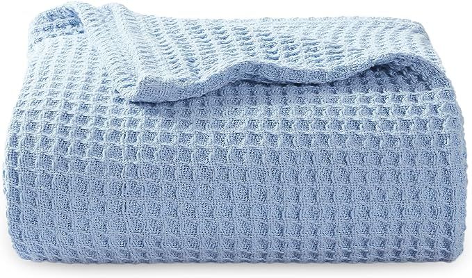 Bedsure 100% Cotton Blankets Twin XL Size for Bed - Waffle Weave Blankets for All Seasons, Cozy a... | Amazon (US)