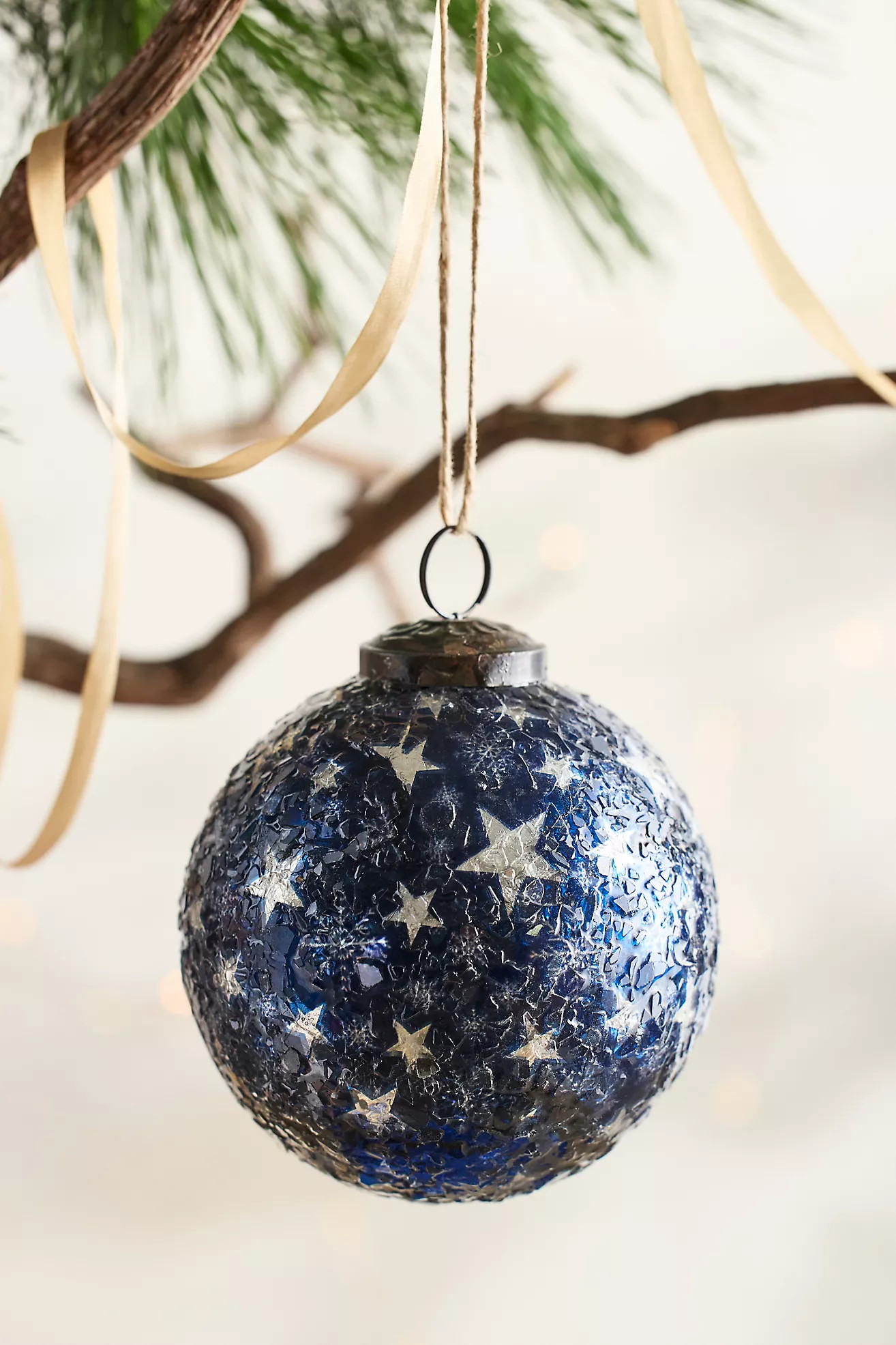 Starry Mosaic Glass Globe Ornament | Anthropologie (US)