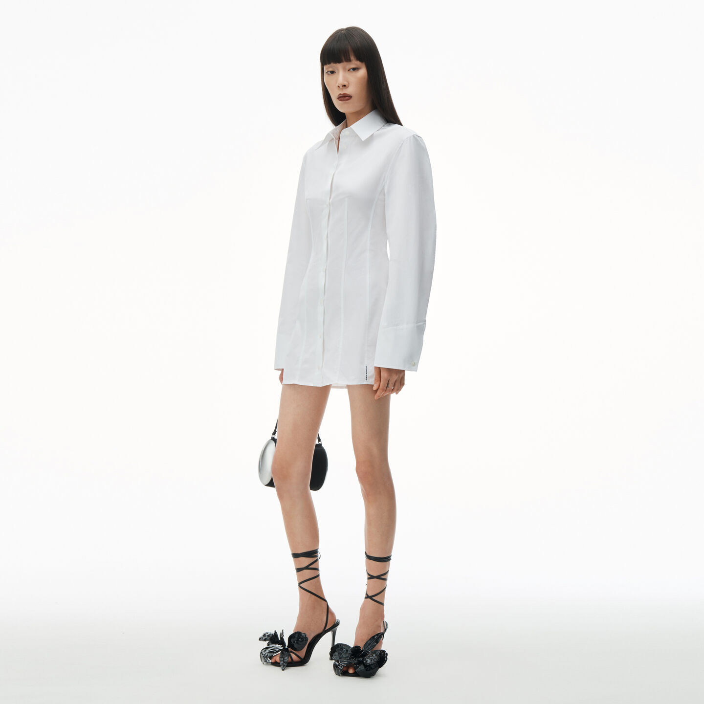 Alexander Wang Women's Mini Shirtdress In Organic Cotton White - US Size 4 Regular | Alexander Wang