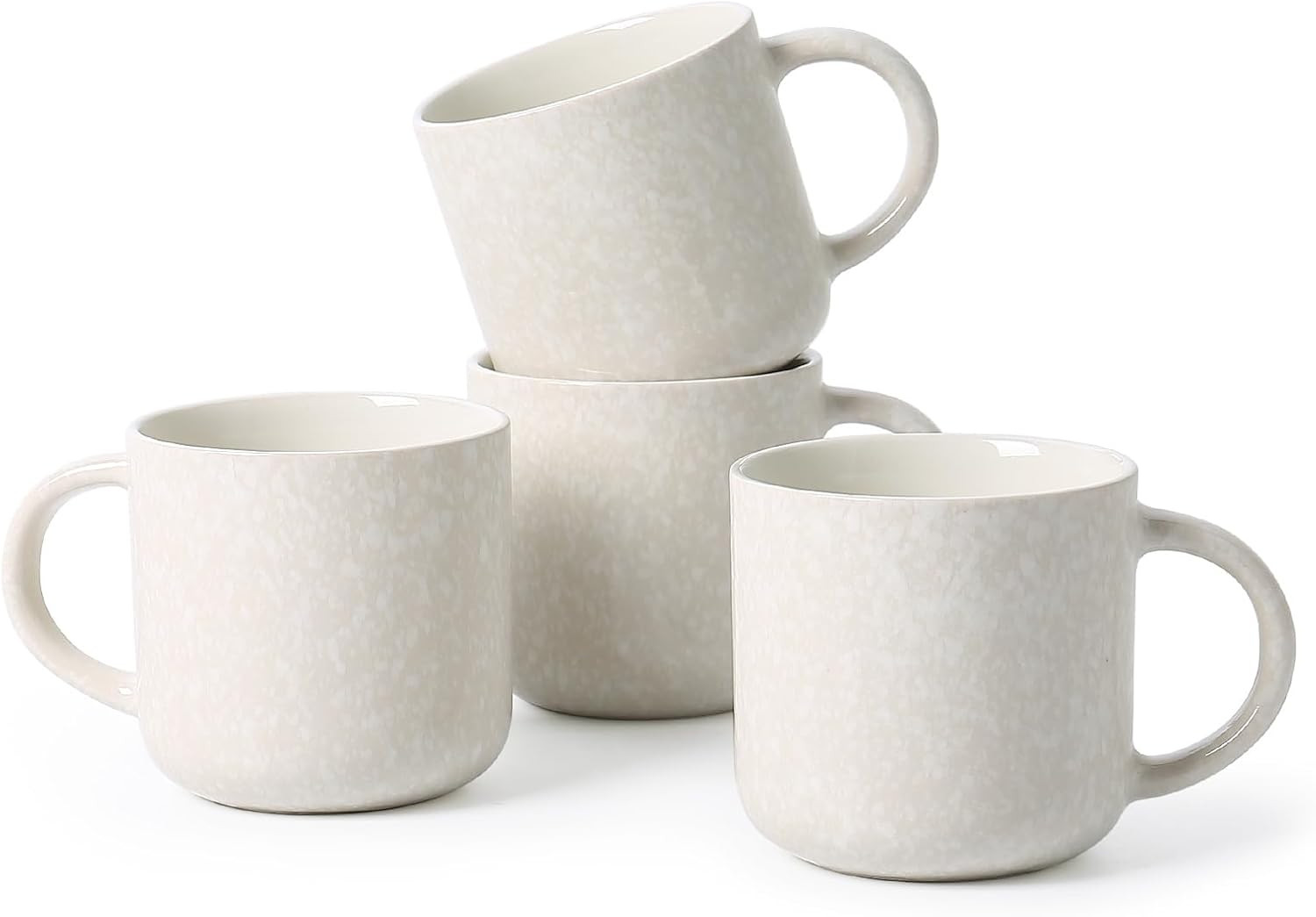 MONITO 12 OZ Coffee Mugs Set of 4, Modern Ceramic Coffee Mugs Set with handle for Tea/Latte/Cappu... | Amazon (US)