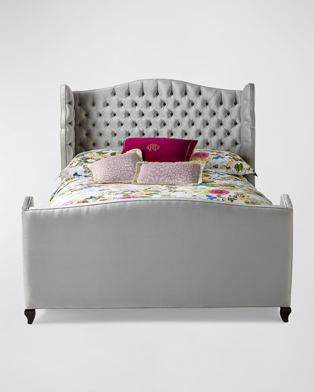 Beau Tufted Wing Back King Bed | Neiman Marcus