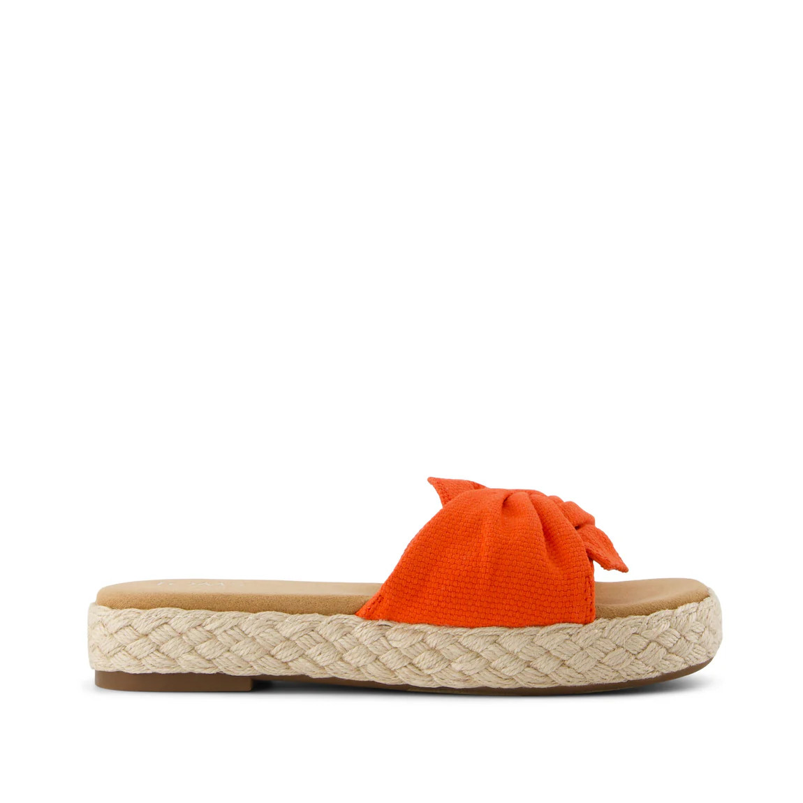 Abby Slide Flatform Espadrille Sandal Flame Beachside Woven | Toms EMEA