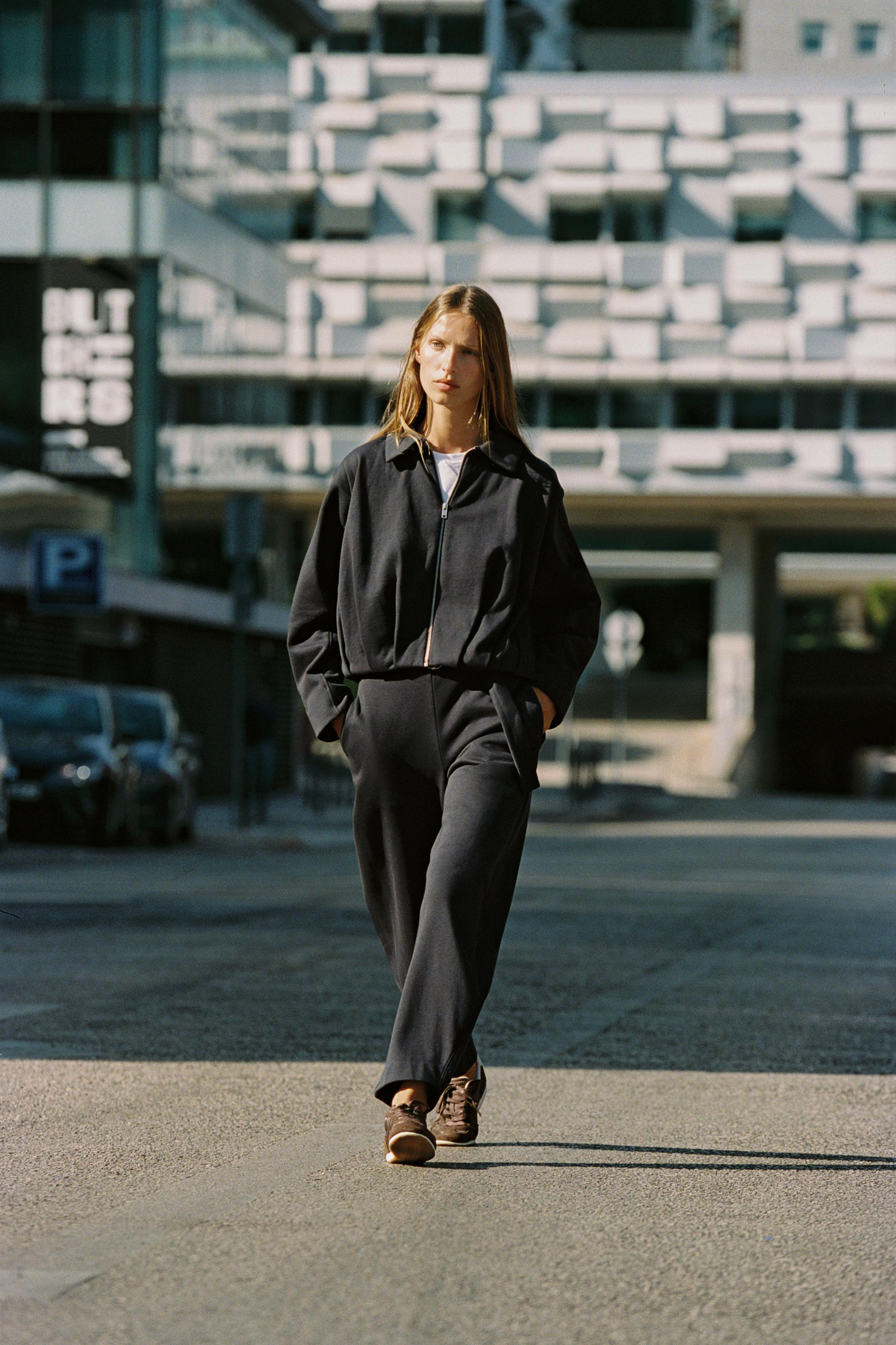 PLEATED FLEECE BOMBER JACKET | Zara UK