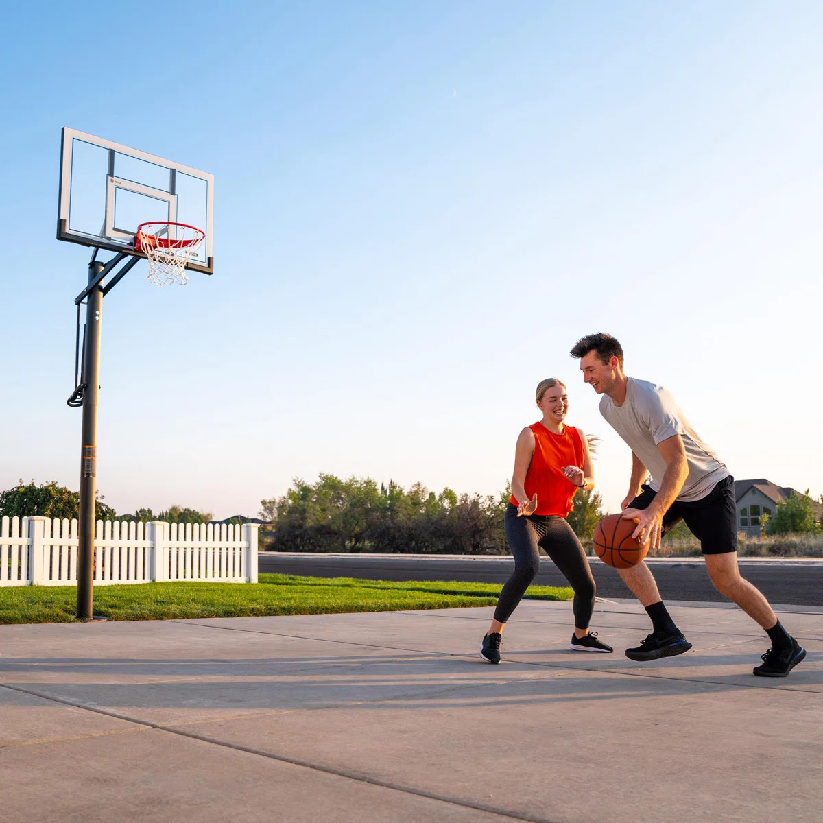 Lifetime Height Adjustable In-Ground Basketball Hoop (54" Acrylic Backboard) | Wayfair North America