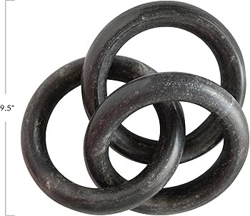 Bloomingville Marble Circle Chain, Black Décor | Amazon (US)