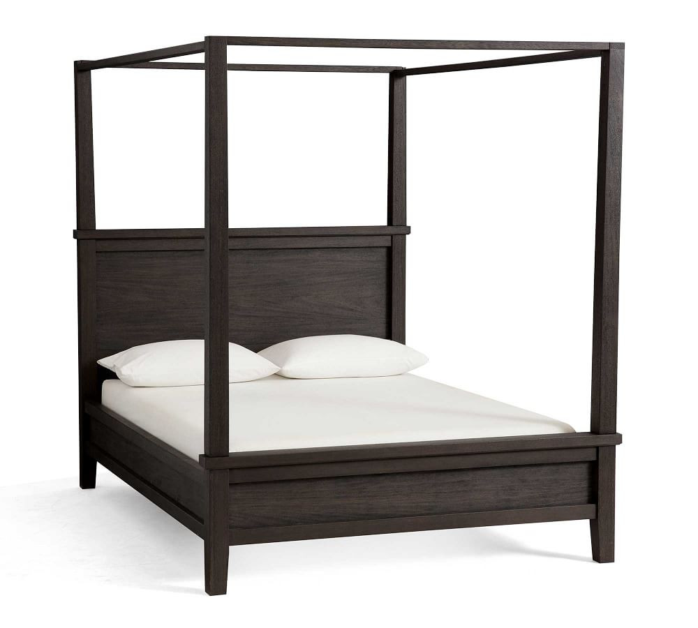 Farmhouse Canopy Bed, King, Charcoal | Pottery Barn (US)