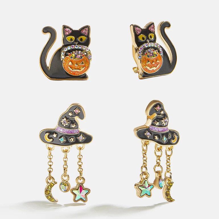 Little Spellcaster Kids' Clip-On Halloween Earring Set - Multi | BaubleBar